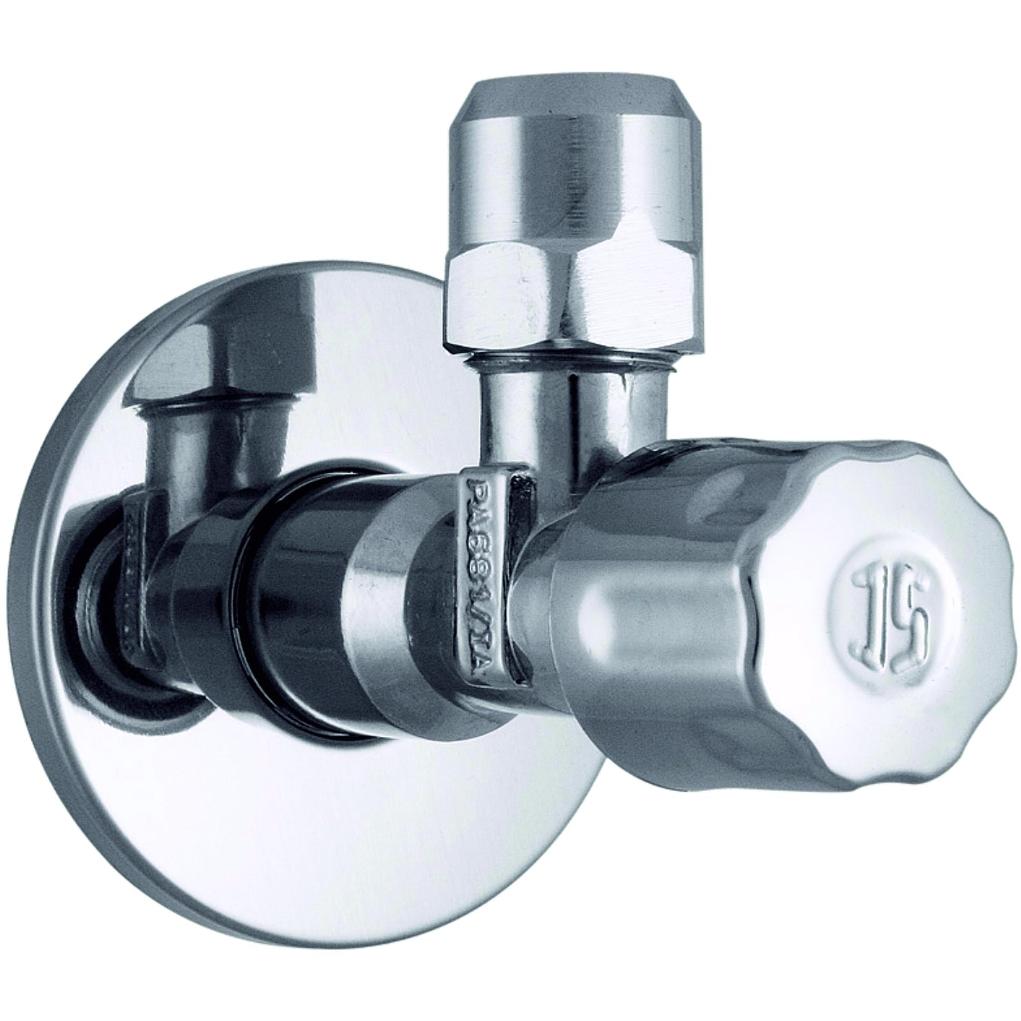 Eckventil mit Designgriff in Chrom