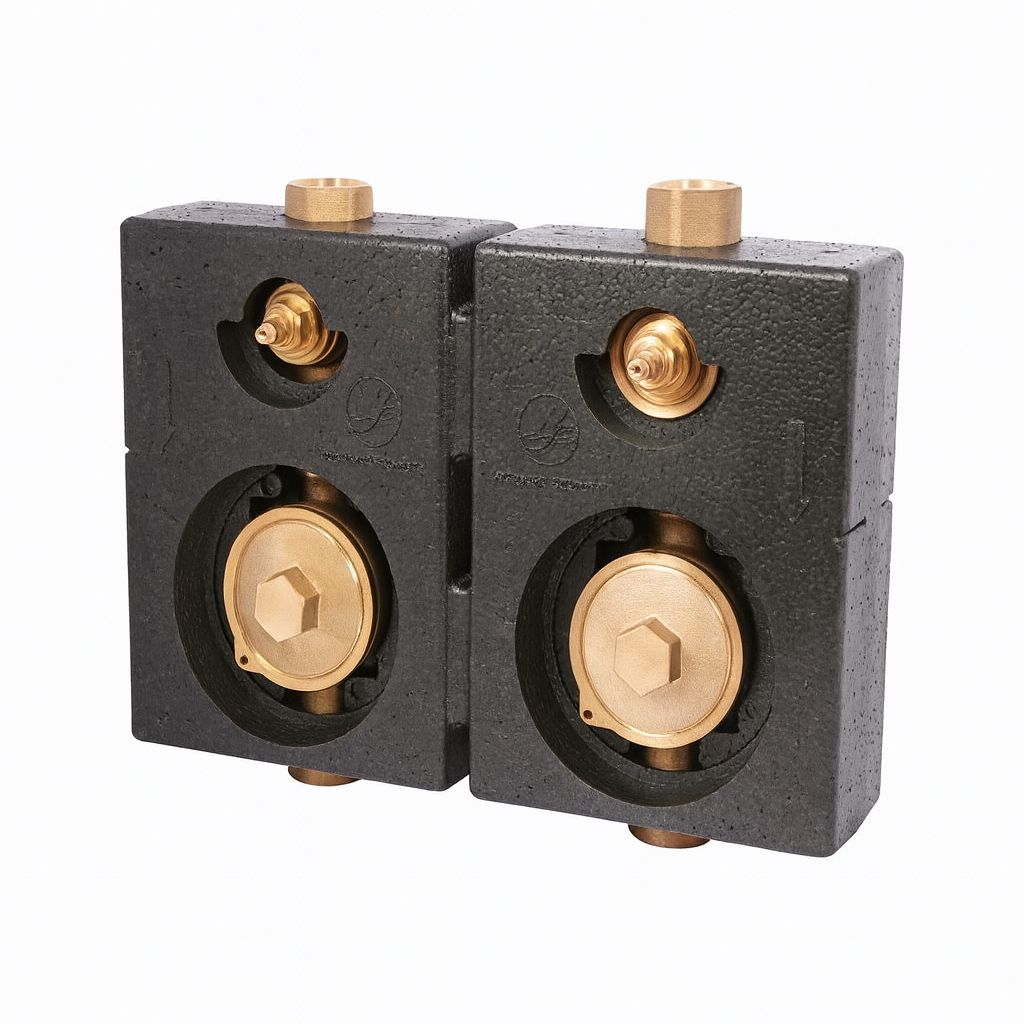 Montageblock DUO, Typ M77x1,5 mit Befestigungsmaterial