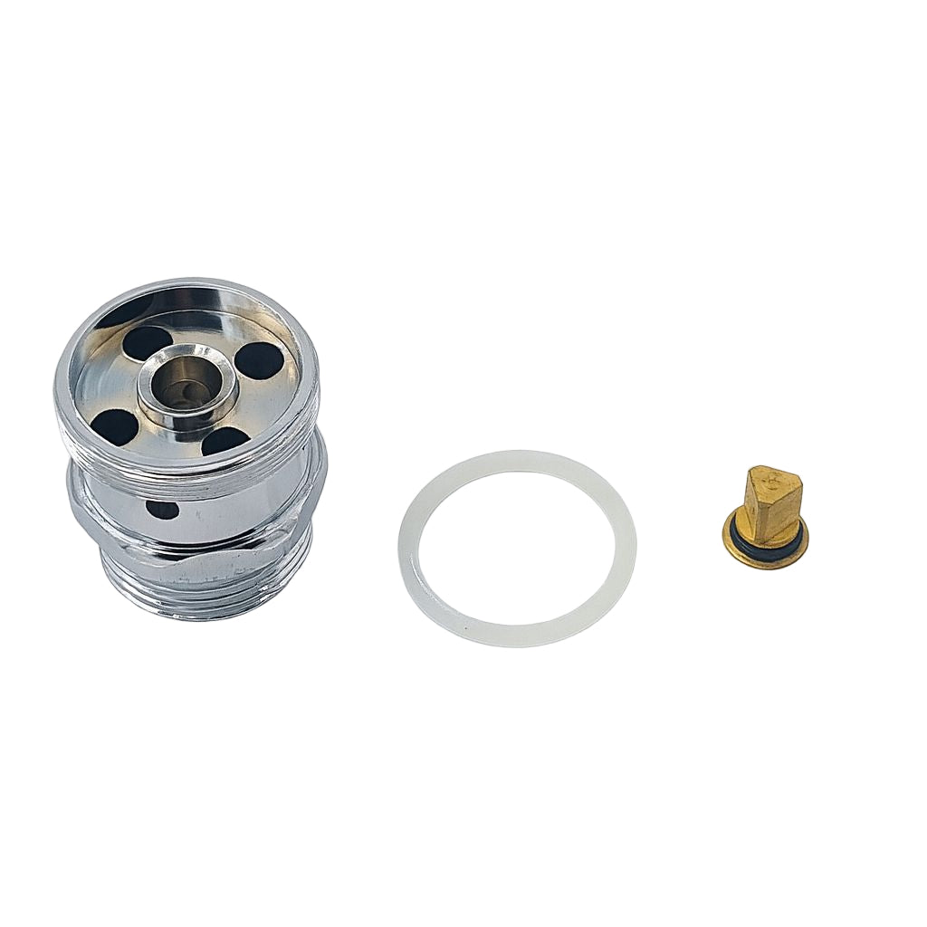 Rohrbelüfter DN20, AG 1" x AG M38 x1, verchromt DVGW