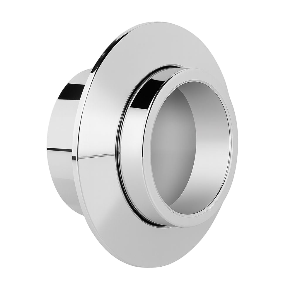 Rosette 3-teilig 140mm für Unterputz-Wasserzähler verchromt