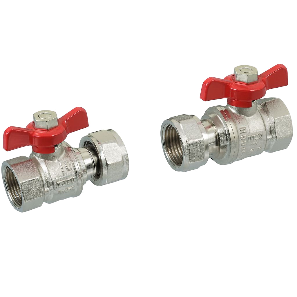 Wärmezählereinbausatz mit Stopfbuchse