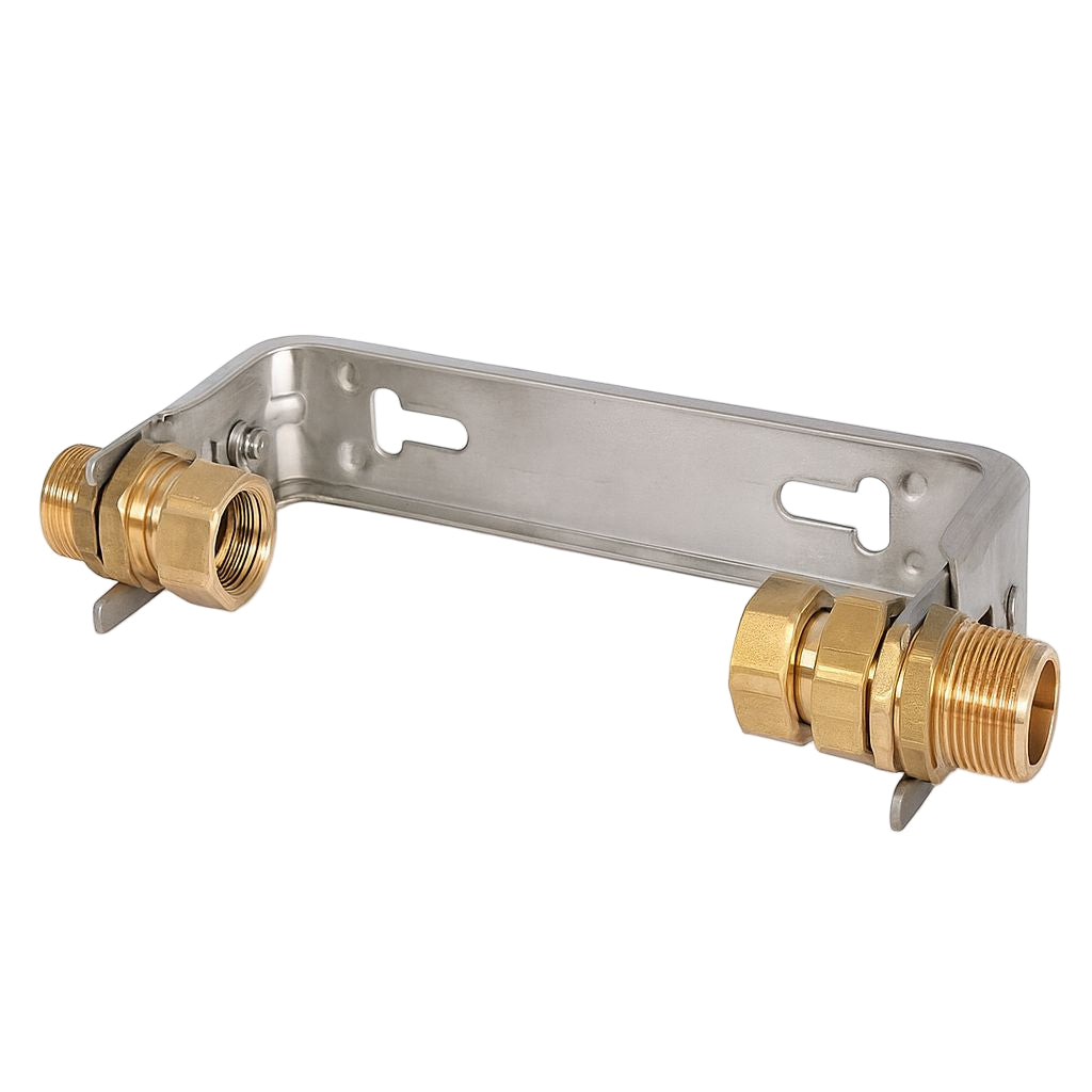 Wasserzähler-Einbaubügel 1"x1" verstellbar Edelstahl