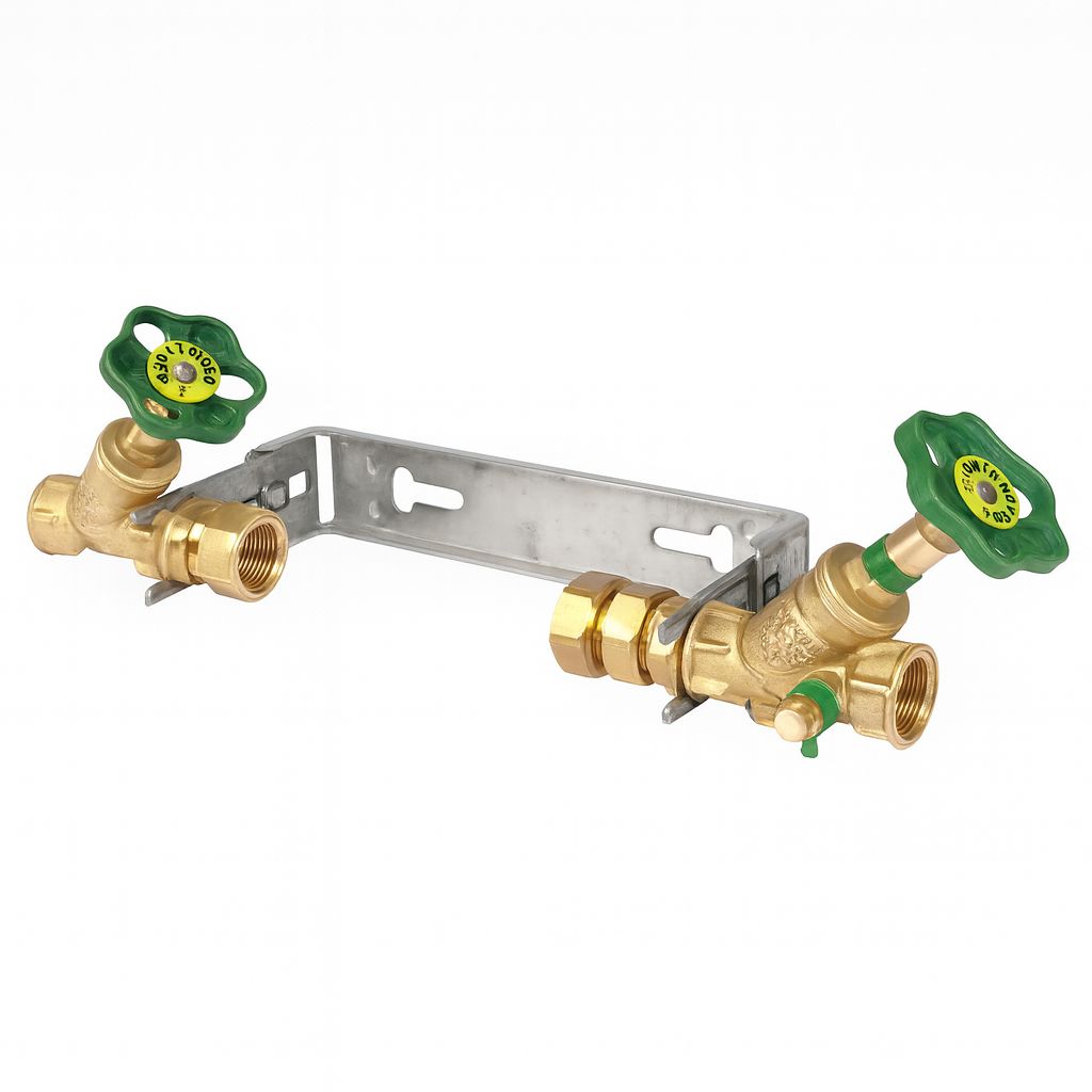 Wasserzähler-Einbaugarnitur QN 2,5 mit Bügel 1"x1" Edelstahl verstellbar